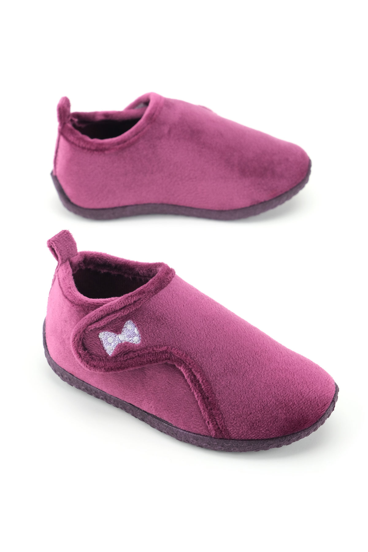 Kışlık Kız Çocuk PVC Rahat Taban Cırt Cırtlı Ayarlanabilir Ev Okul Kreş Panduf Ayakkabı - Görsel 2