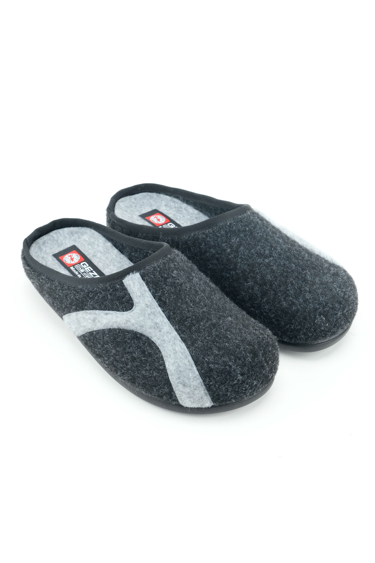 Kışlık Erkek PU Alt Taban Çıkarılabilir İç Tabanlıklı Keçe Ev Bahçe Terlik - Görsel 4