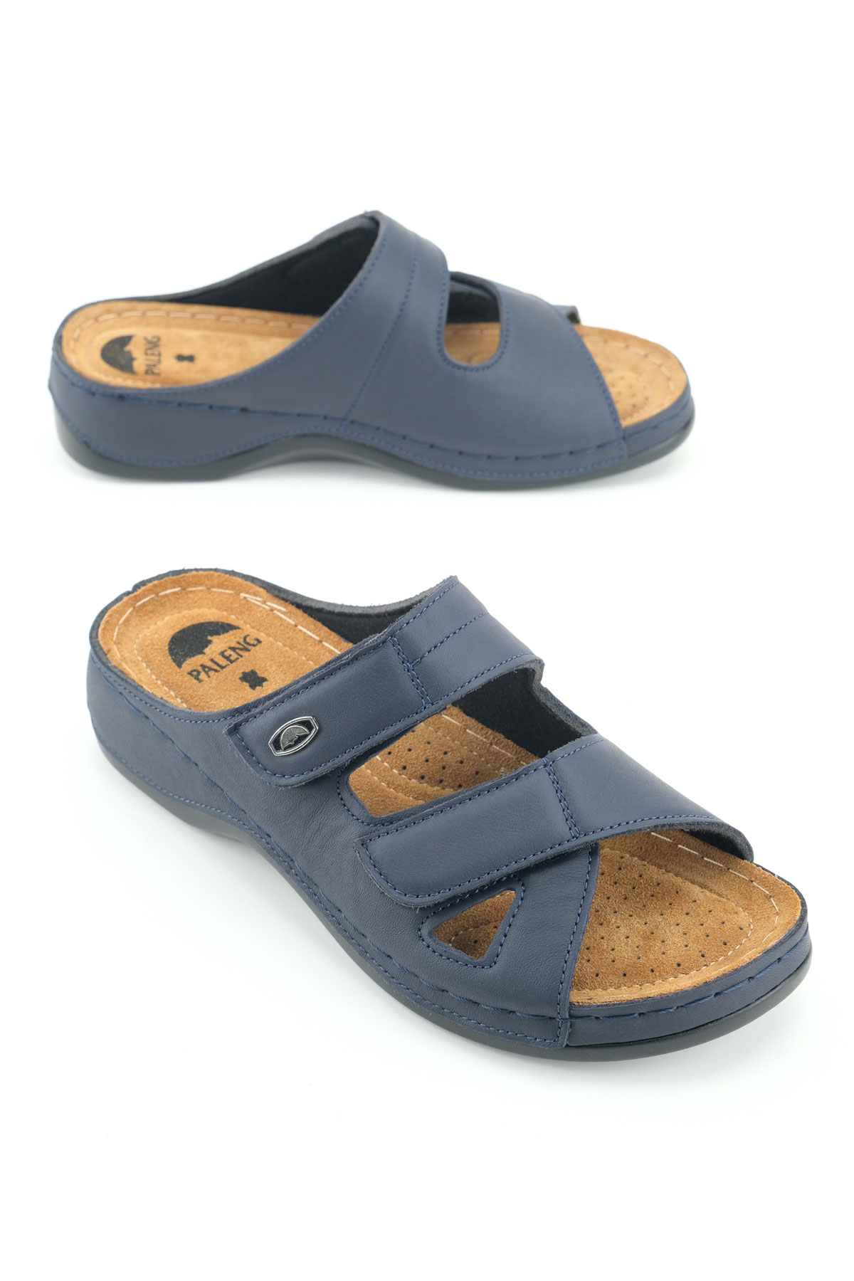 Gezer Kadın Ayarlanabilir Hakiki Deri Terlik - Görsel 2