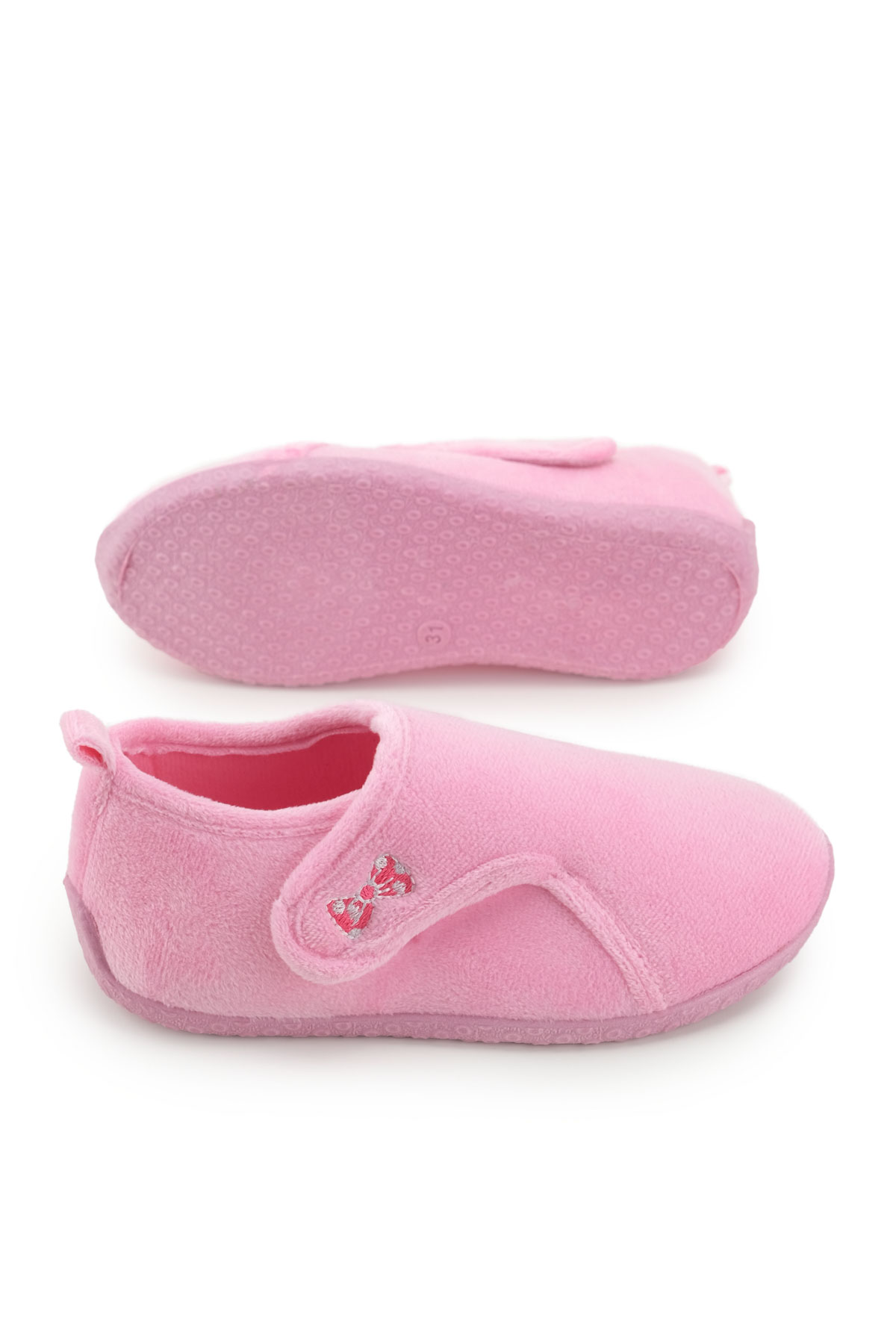 Kışlık Kız Çocuk PVC Rahat Taban Cırt Cırtlı Ayarlanabilir Ev Okul Kreş Panduf Ayakkabı - Görsel 6