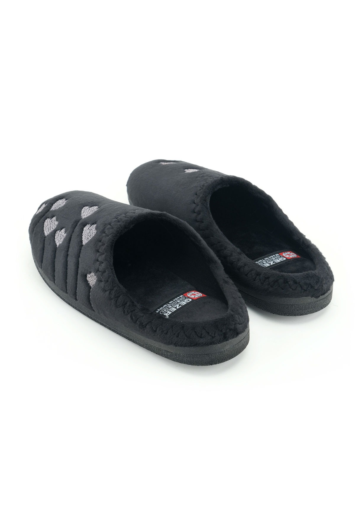 Kadın Kışlık PU Rahat Taban Nakışlı Tasarım Ev Bahçe Terlik - Görsel 5