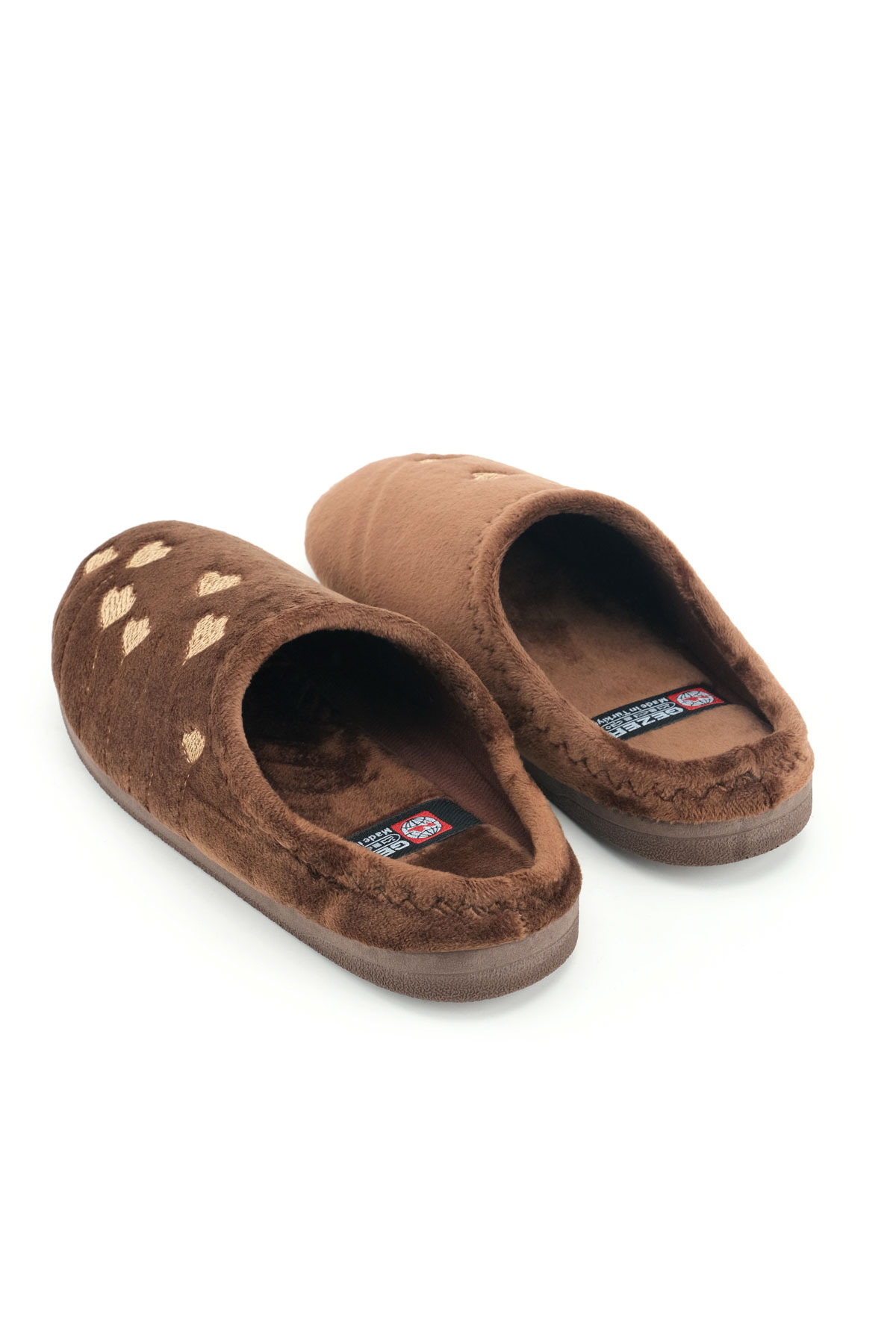 Kadın Kışlık PU Rahat Taban Nakışlı Tasarım Ev Bahçe Terlik - Görsel 5