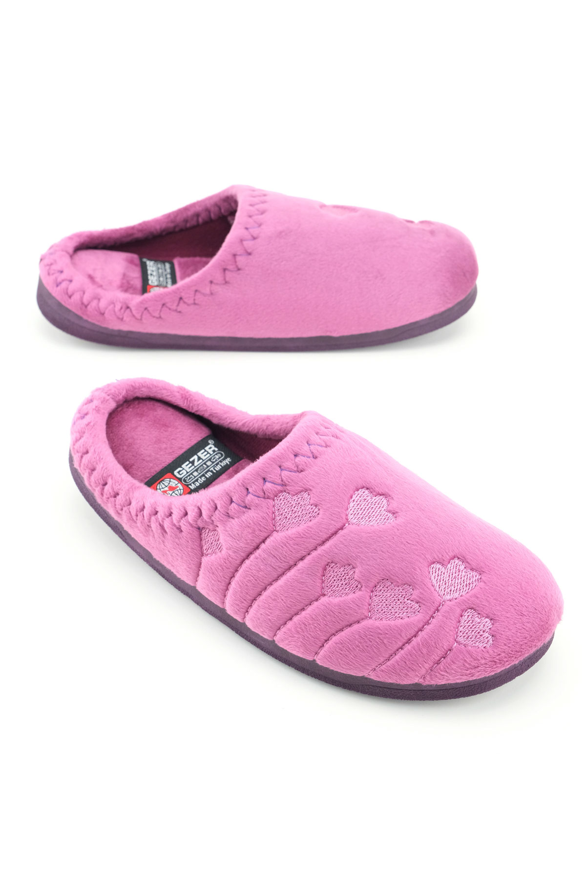 Kadın Kışlık PU Rahat Taban Nakışlı Tasarım Ev Bahçe Terlik - Görsel 2