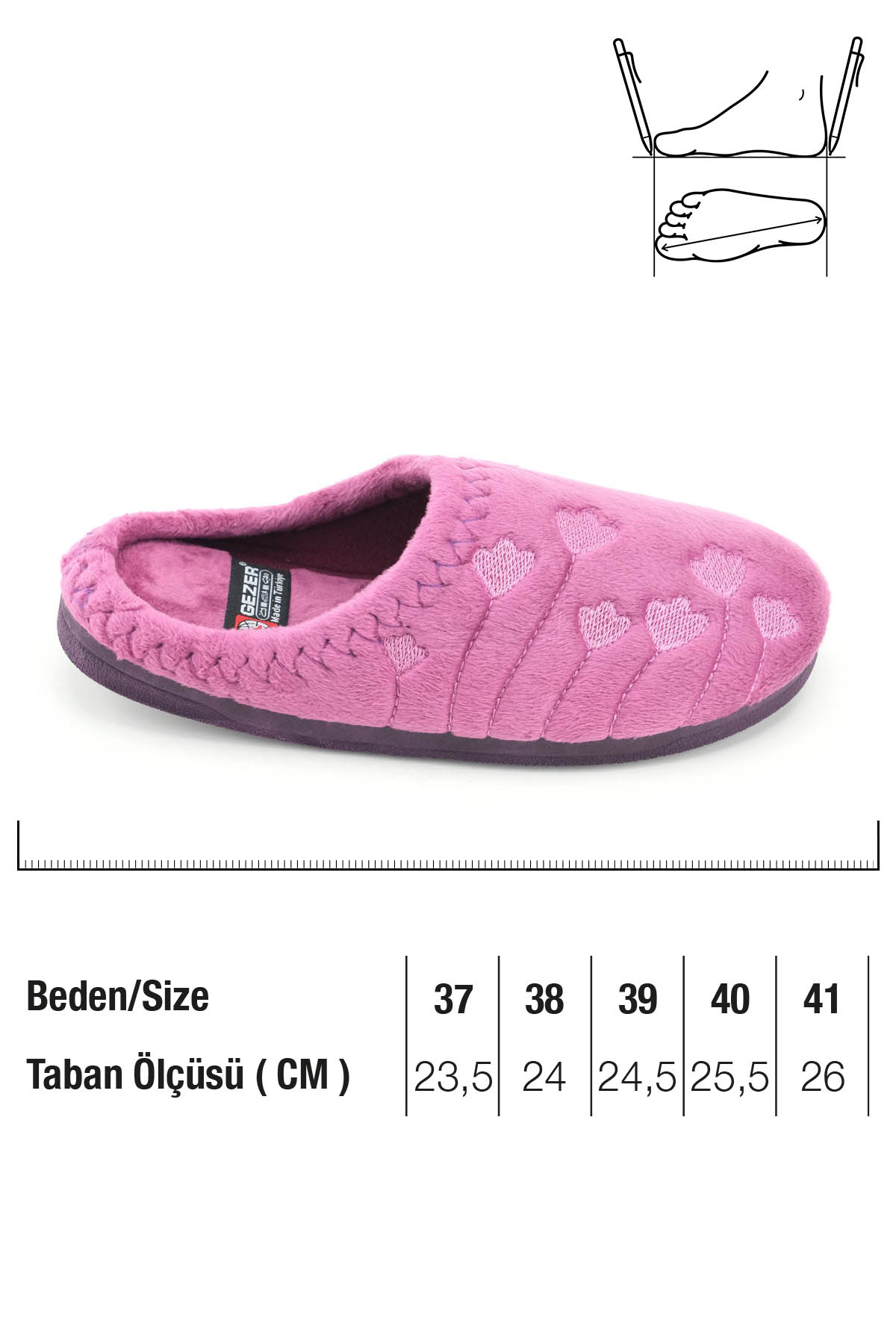 Kadın Kışlık PU Rahat Taban Nakışlı Tasarım Ev Bahçe Terlik - Görsel 3