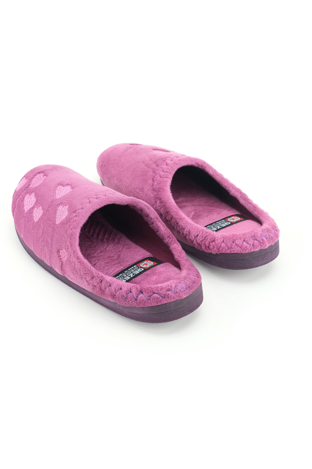 Kadın Kışlık PU Rahat Taban Nakışlı Tasarım Ev Bahçe Terlik - Görsel 5