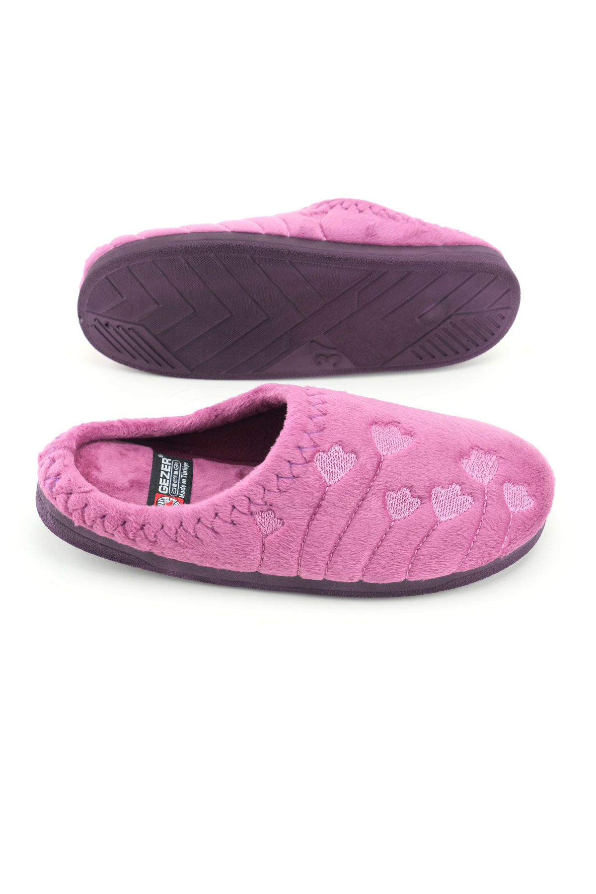 Kadın Kışlık PU Rahat Taban Nakışlı Tasarım Ev Bahçe Terlik - Görsel 6