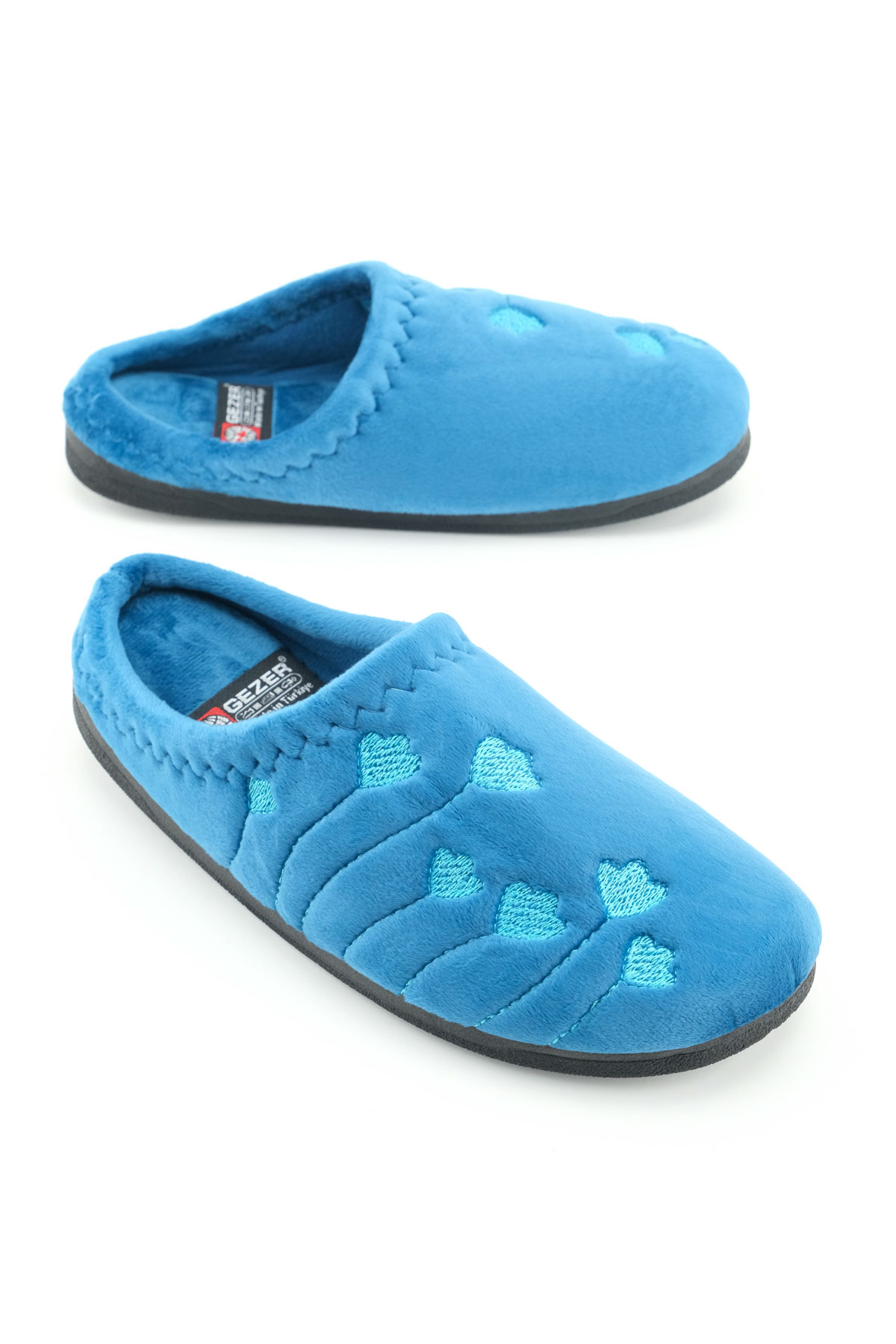 Kadın Kışlık PU Rahat Taban Nakışlı Tasarım Ev Bahçe Terlik - Görsel 2