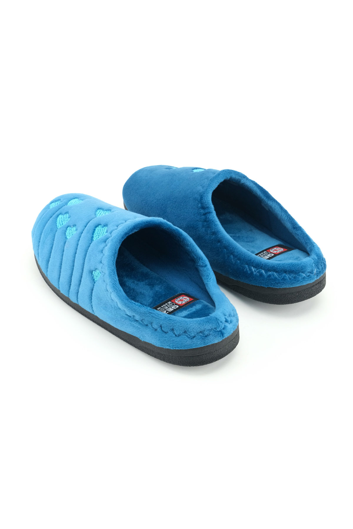 Kadın Kışlık PU Rahat Taban Nakışlı Tasarım Ev Bahçe Terlik - Görsel 5