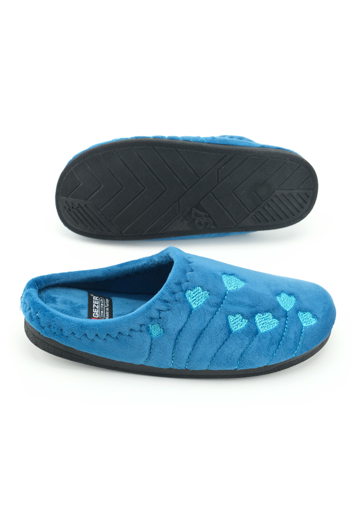 Kadın Kışlık PU Rahat Taban Nakışlı Tasarım Ev Bahçe Terlik - Görsel 6