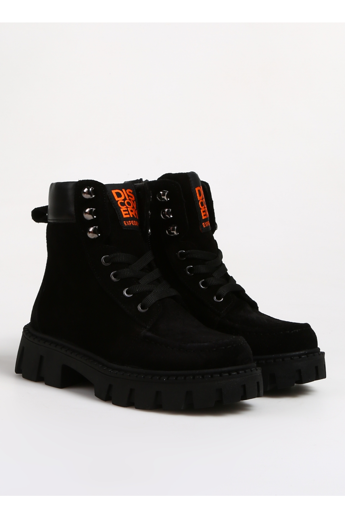 Discovery Expedition Discovery Expedition Siyah Erkek Çocuk Deri Bot NEW MELSEY-B Outdoor Ayakkabı | Flo Siyah - 3. görsel