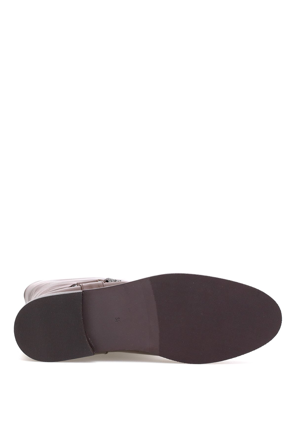 Elit Selindra Kadın Hakiki Deri Düz Bot Kahverengi - Görsel 7