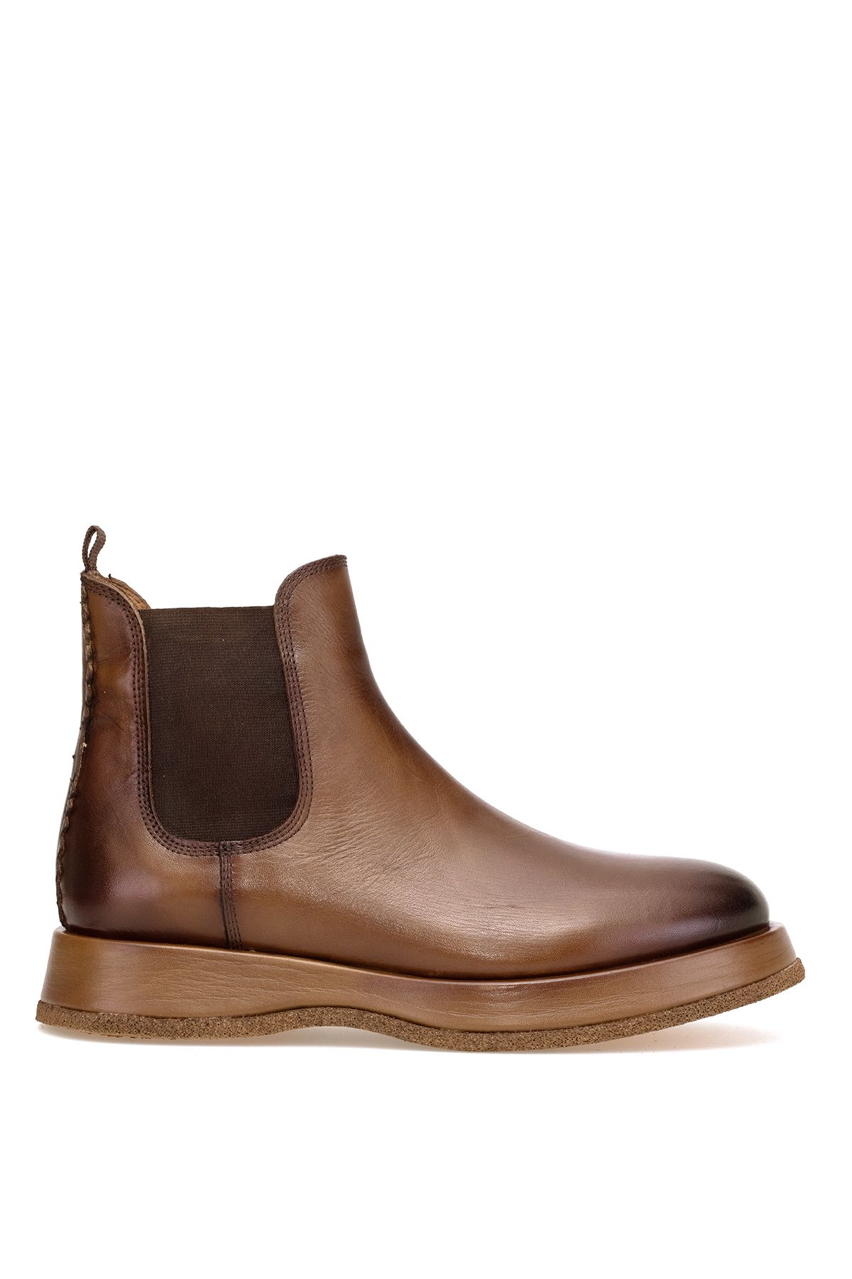 152-22327 Erkek Hakiki Deri Chelsea Bot Kahverengi - Görsel 2