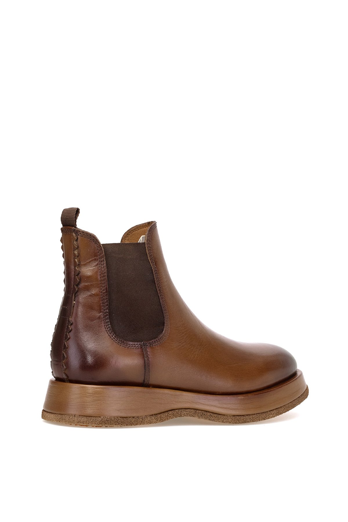 152-22327 Erkek Hakiki Deri Chelsea Bot Kahverengi - Görsel 5