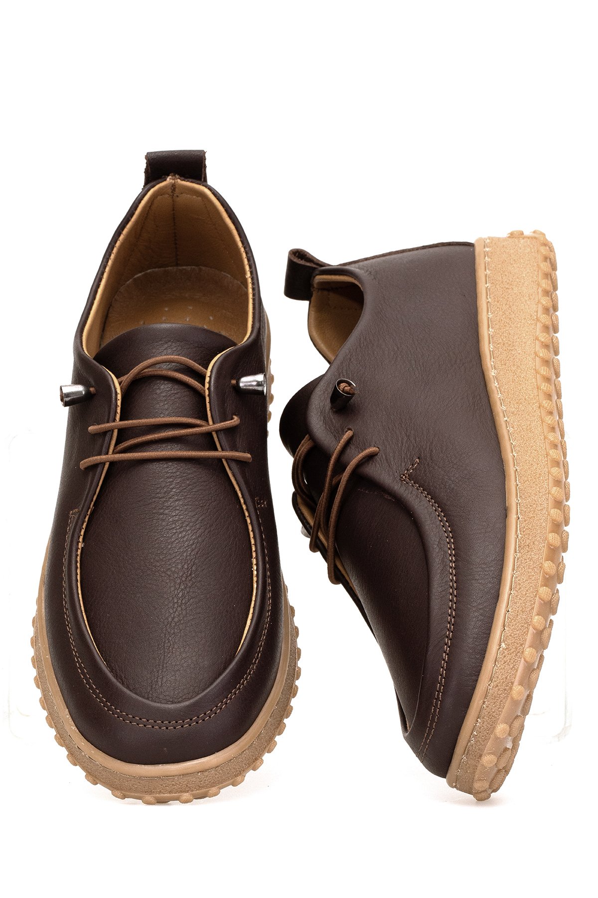 Elit ASSCL100 Kadın Hakiki Deri Casual Ayakkabı Kahverengi - Görsel 6