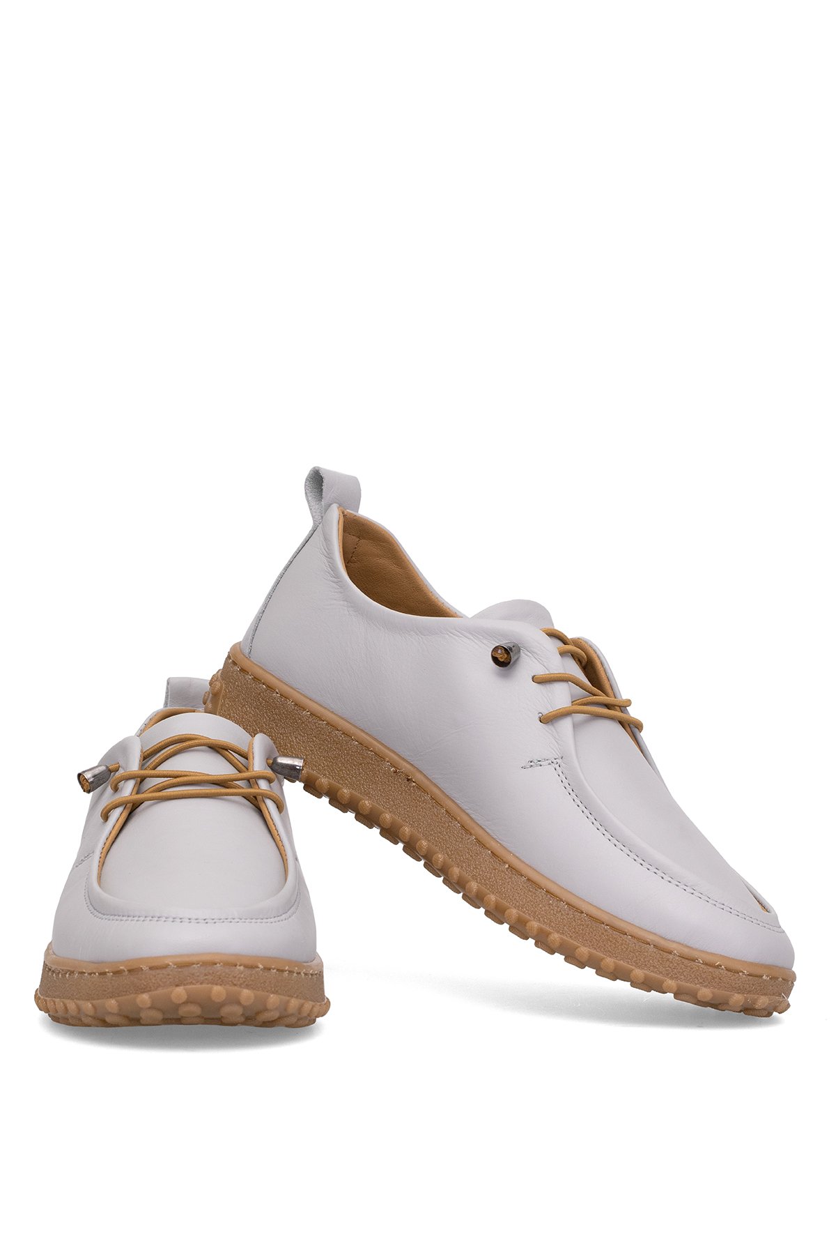 Elit ASSCL100 Kadın Hakiki Deri Casual Ayakkabı Gri - Görsel 5