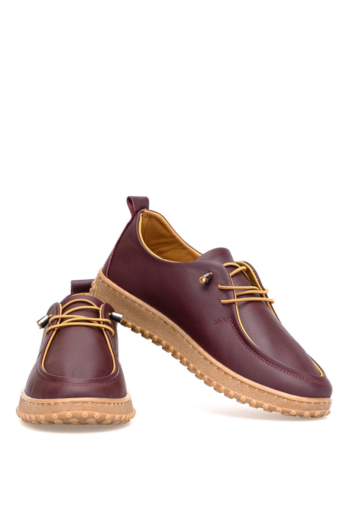 Elit ASSCL100 Kadın Hakiki Deri Casual Ayakkabı Bordo - Görsel 5