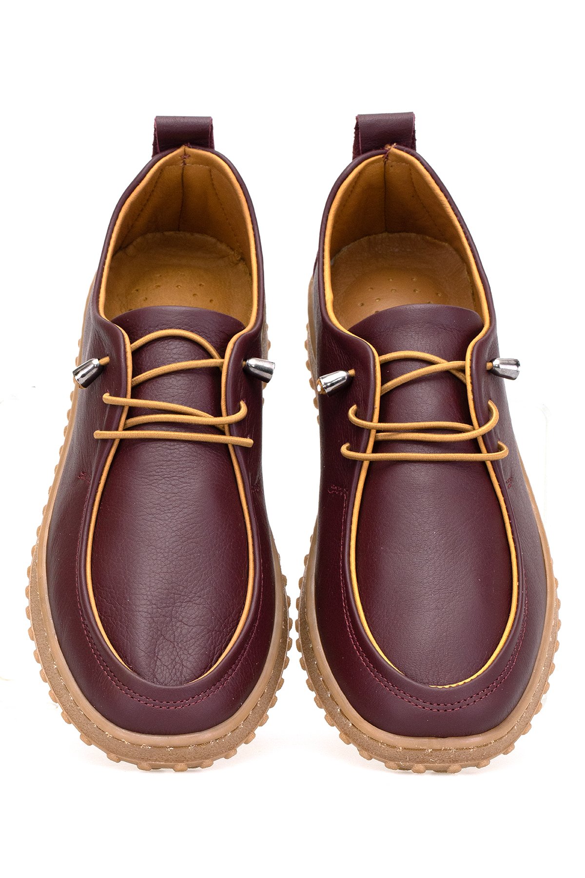 Elit ASSCL100 Kadın Hakiki Deri Casual Ayakkabı Bordo - Görsel 6