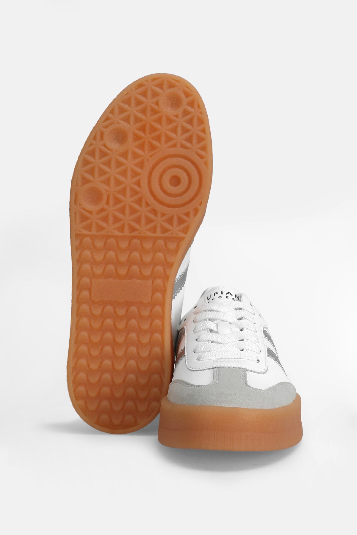 112230234 David 25K Erkek Hakiki Deri Klasik Sneaker Beyaz - Görsel 6