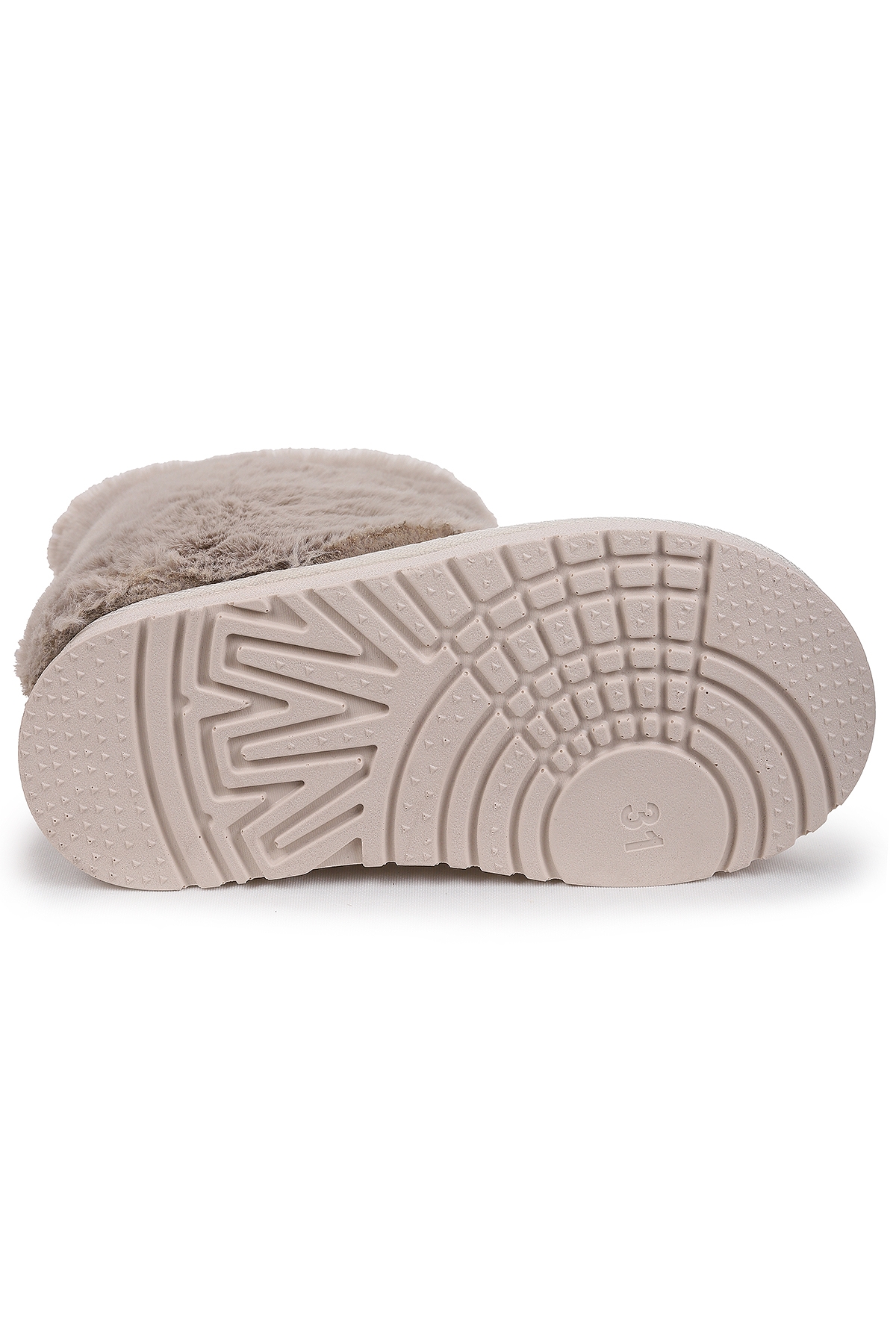 Nera Kürklü Kız Çocuk Süet Bot Ayakkabı Bej - Görsel 6