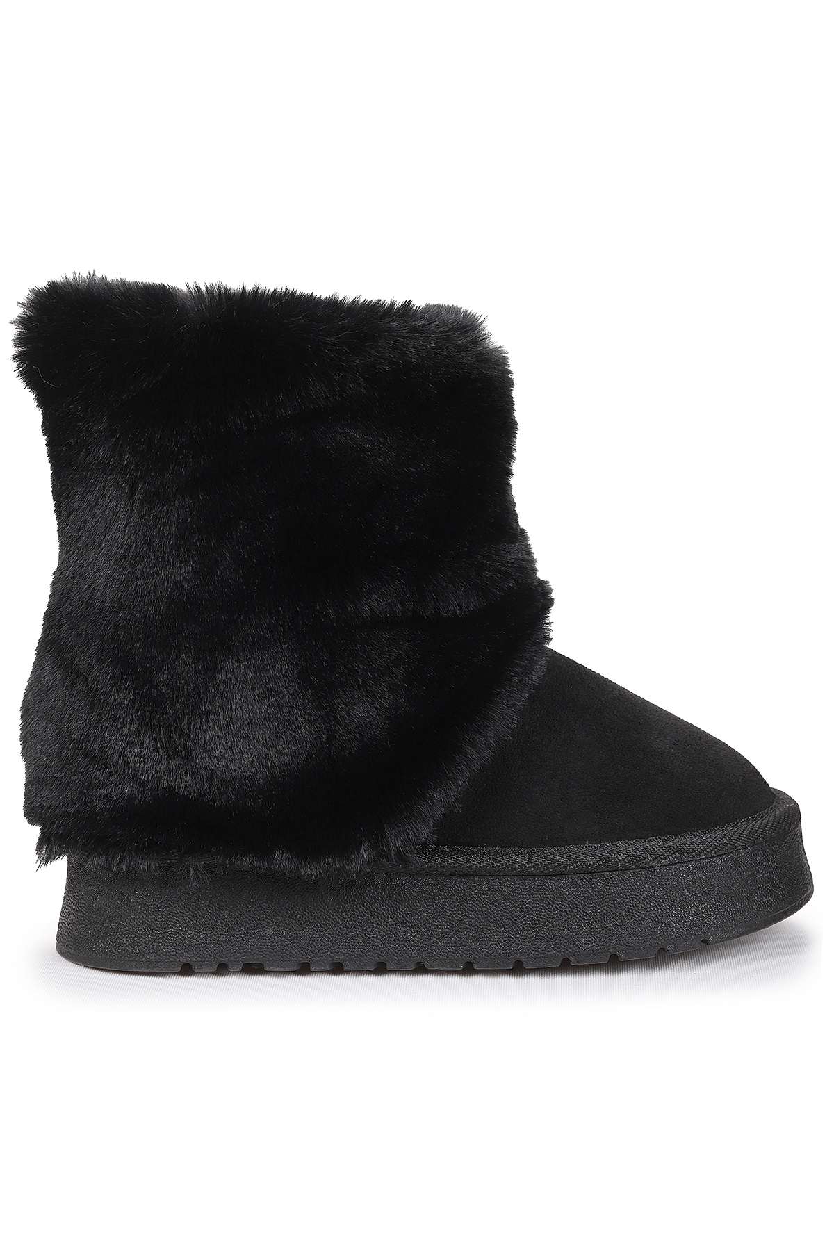 Nera Kürklü Kız Çocuk Süet Bot Ayakkabı Siyah - Görsel 2