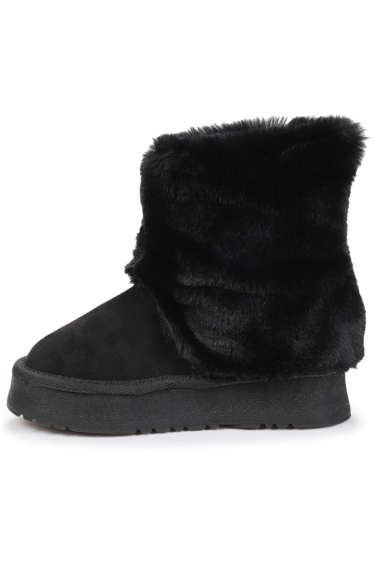 Nera Kürklü Kız Çocuk Süet Bot Ayakkabı Siyah - Görsel 5