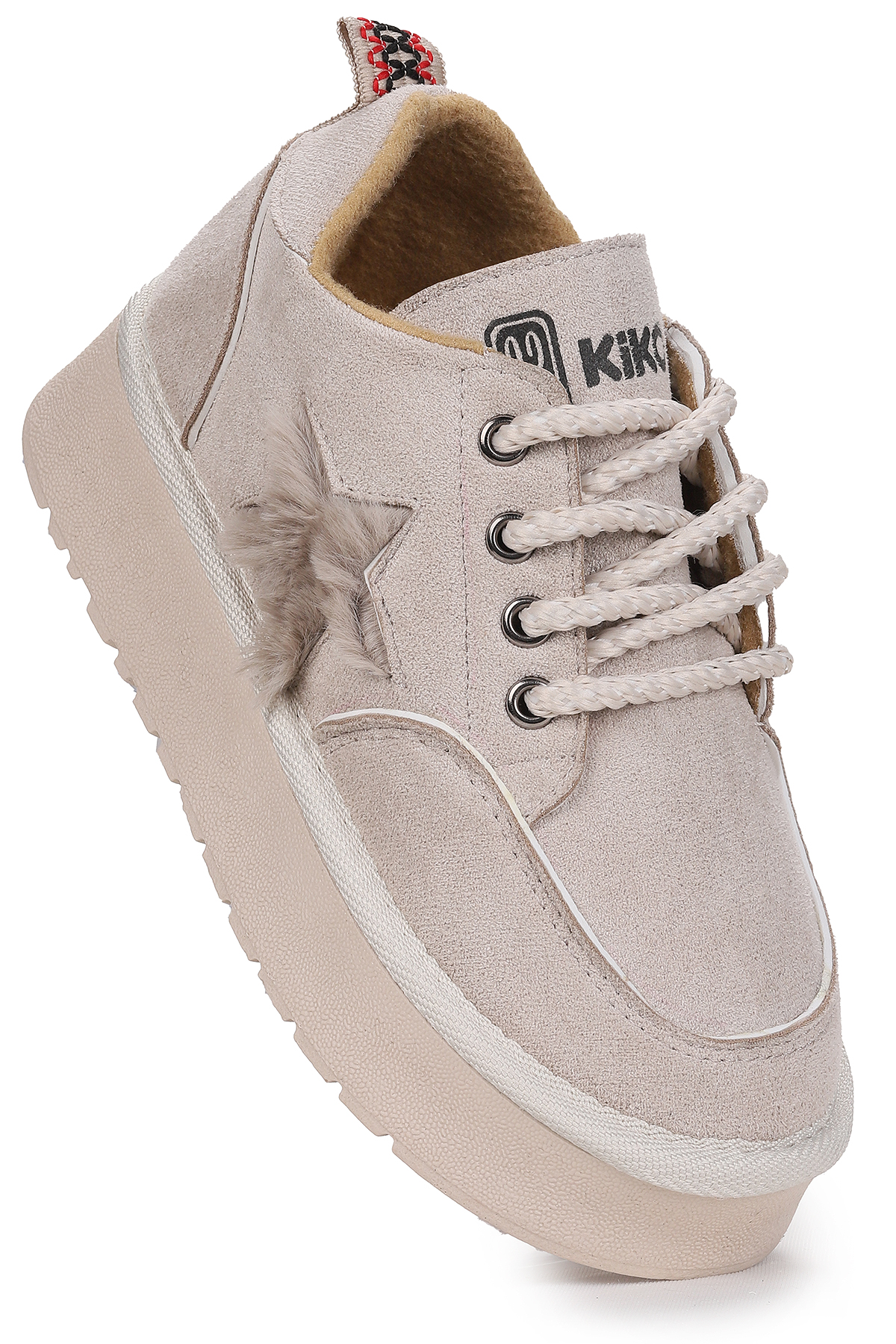 Parva Bağcıklı Kız Çocuk Günlük Spor Bot Ayakkabı Bej - Görsel 4