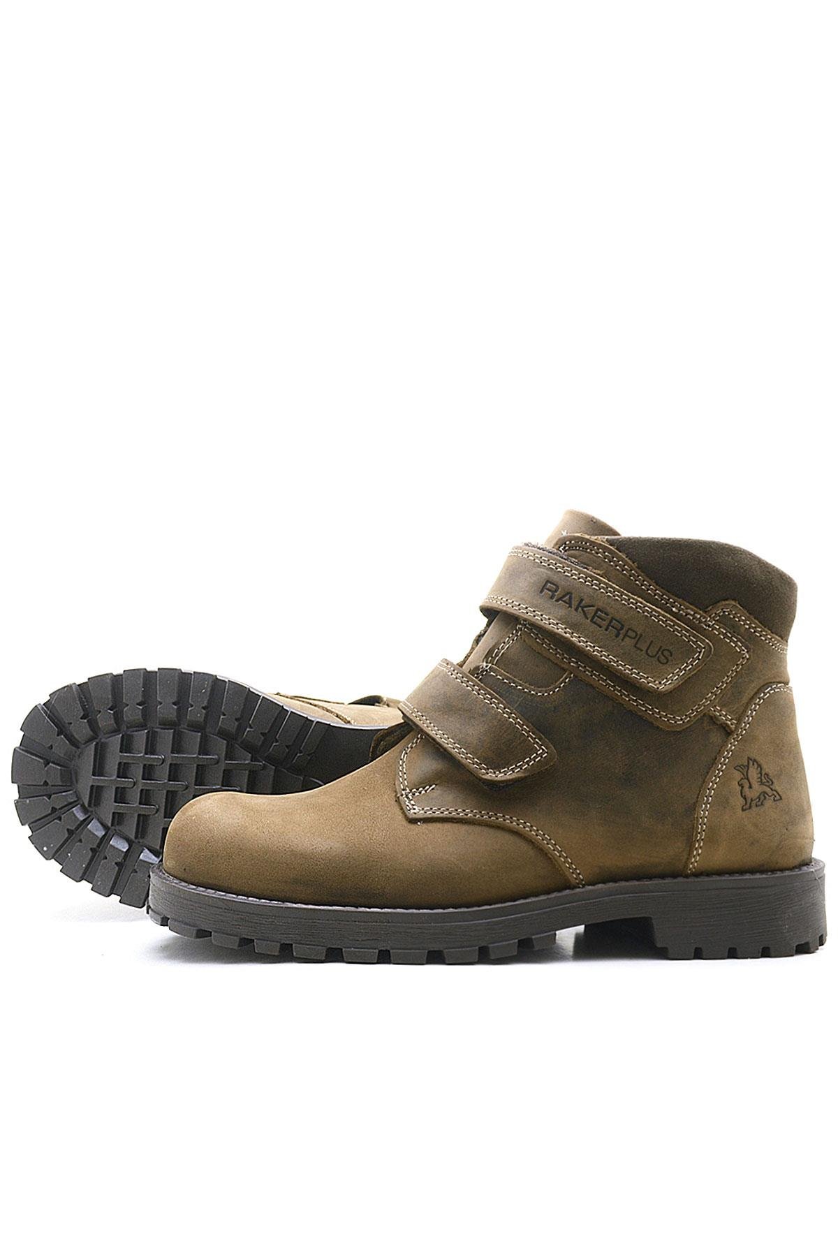 Sentor Hakiki Deri Kum Rengi Kürklü Cırtlı Çocuk Bot - Görsel 6