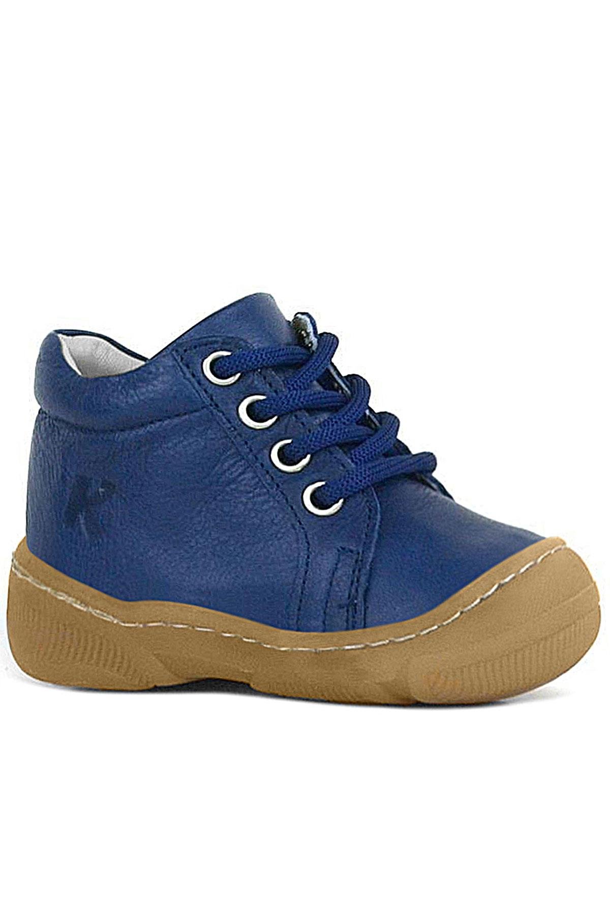 Anatomik Yumuşak Hakiki Deri Fermuarlı Lacivert Bebek Bot Ayakkabı - Görsel 2