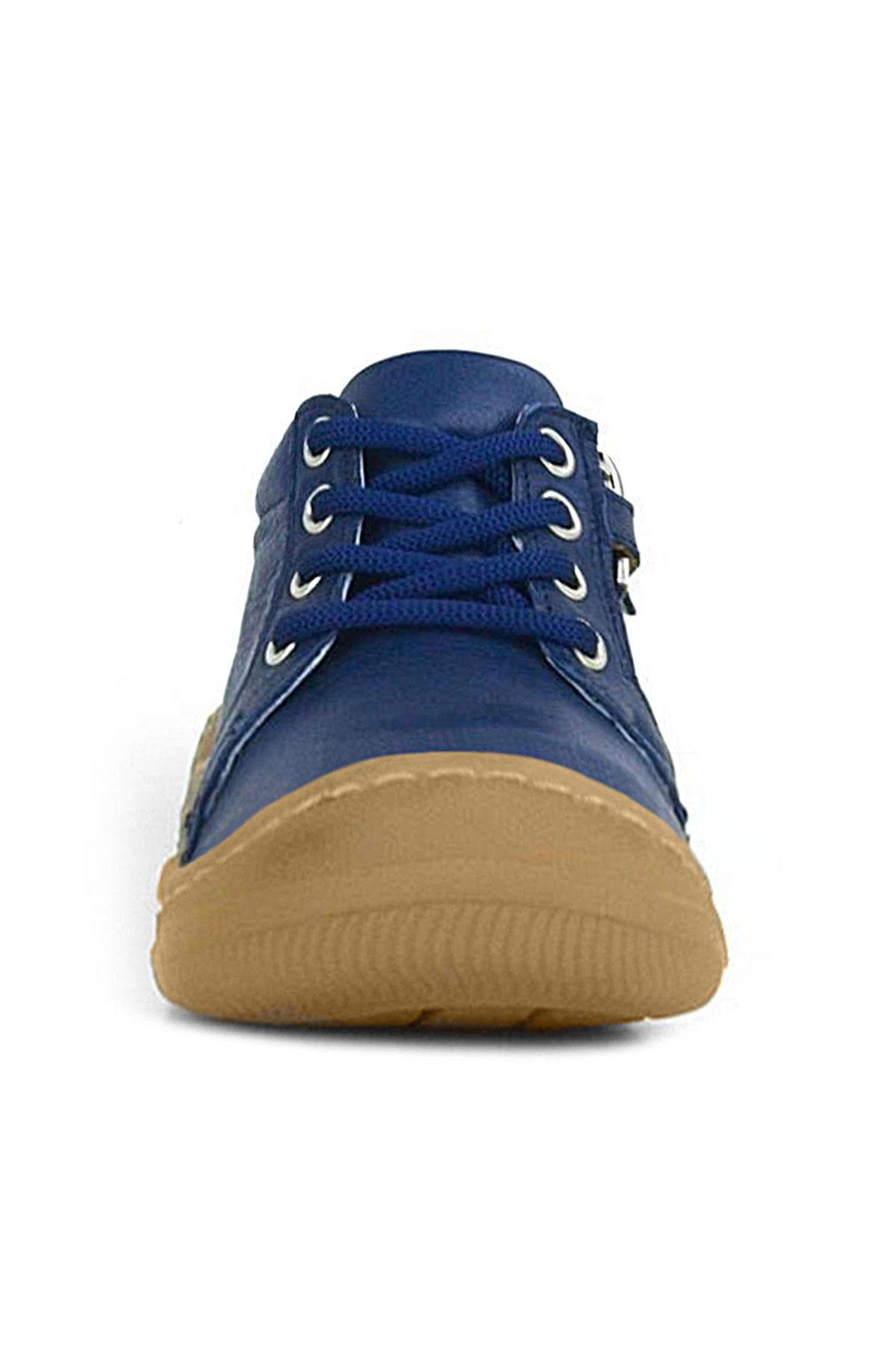 Anatomik Yumuşak Hakiki Deri Fermuarlı Lacivert Bebek Bot Ayakkabı - Görsel 5