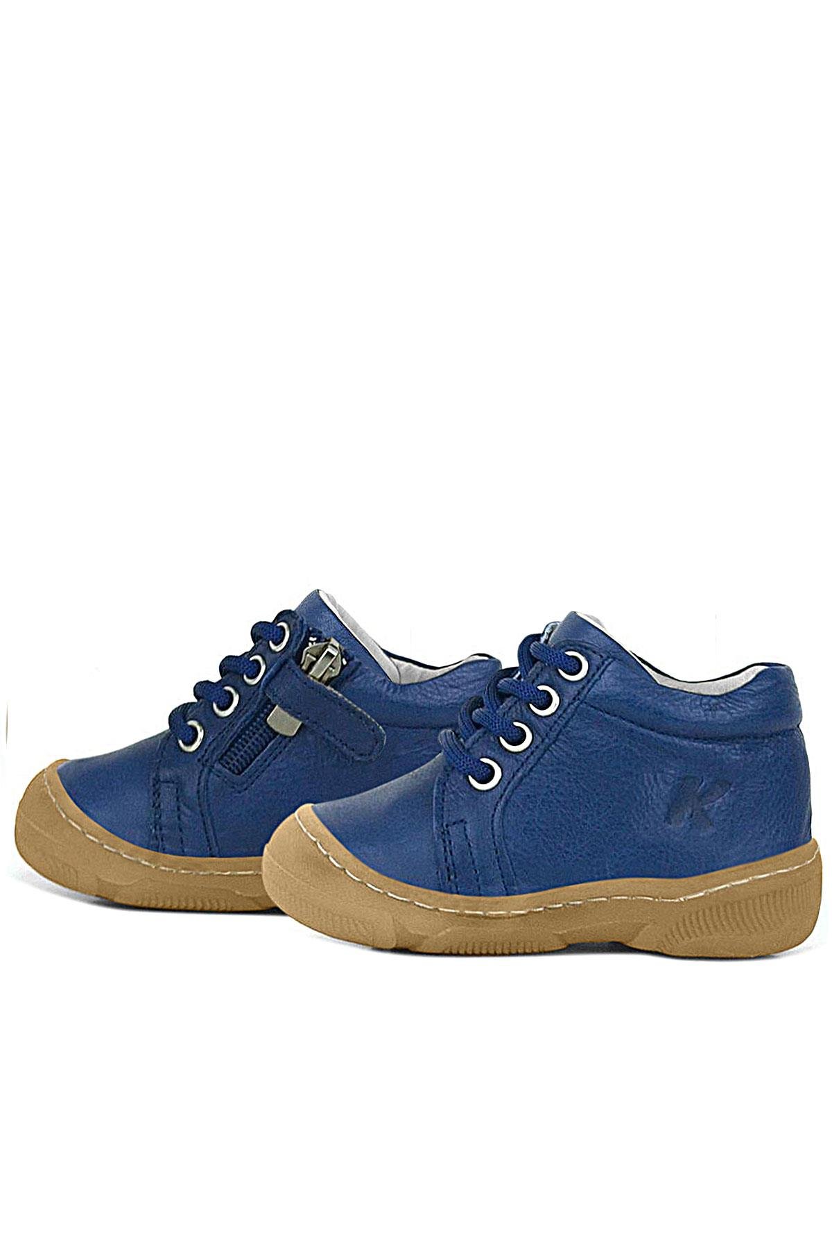 Anatomik Yumuşak Hakiki Deri Fermuarlı Lacivert Bebek Bot Ayakkabı - Görsel 6