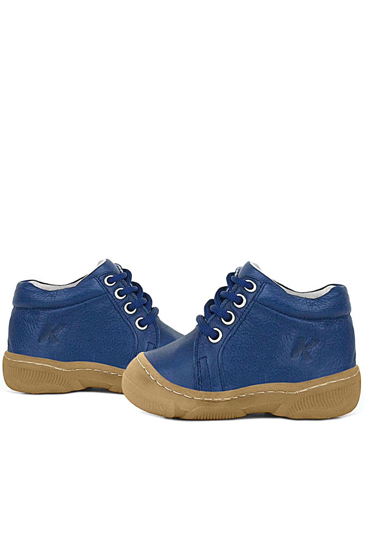 Anatomik Yumuşak Hakiki Deri Fermuarlı Lacivert Bebek Bot Ayakkabı - Görsel 8