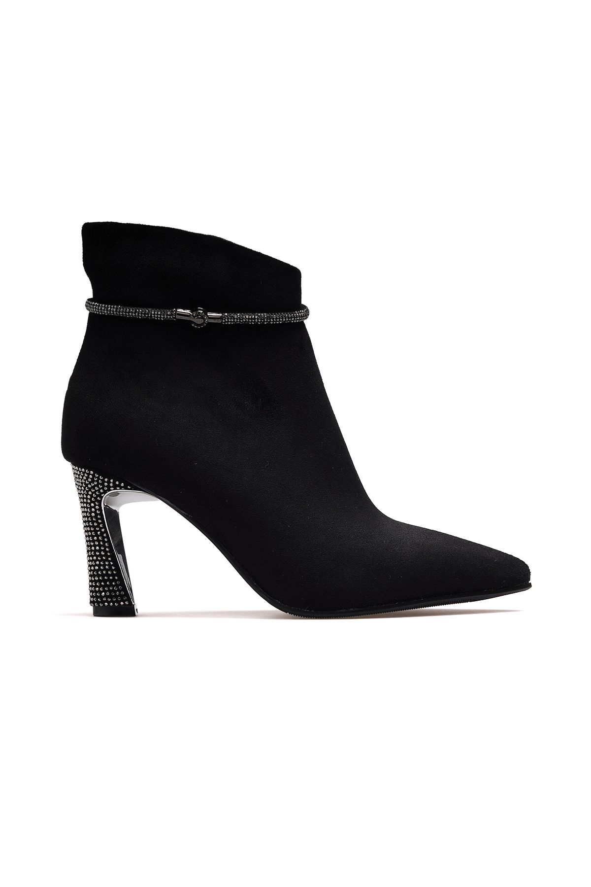 Kadın Taş Detaylı Topuklu Bot 25k 25k173 Z Siyah - Görsel 2