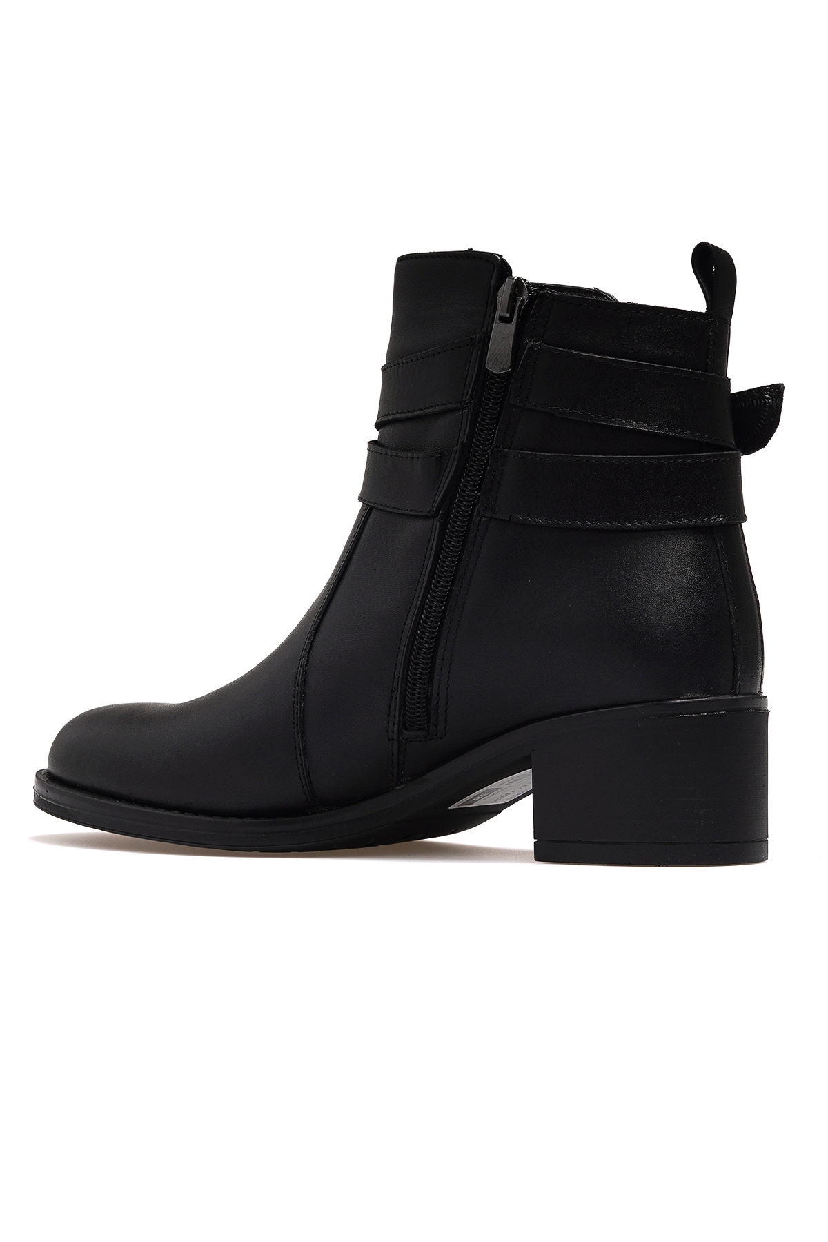 Kadın Hakiki Deri Topuklu Günlük Bot 25k D25kb-1670 Z Siyah - Görsel 4