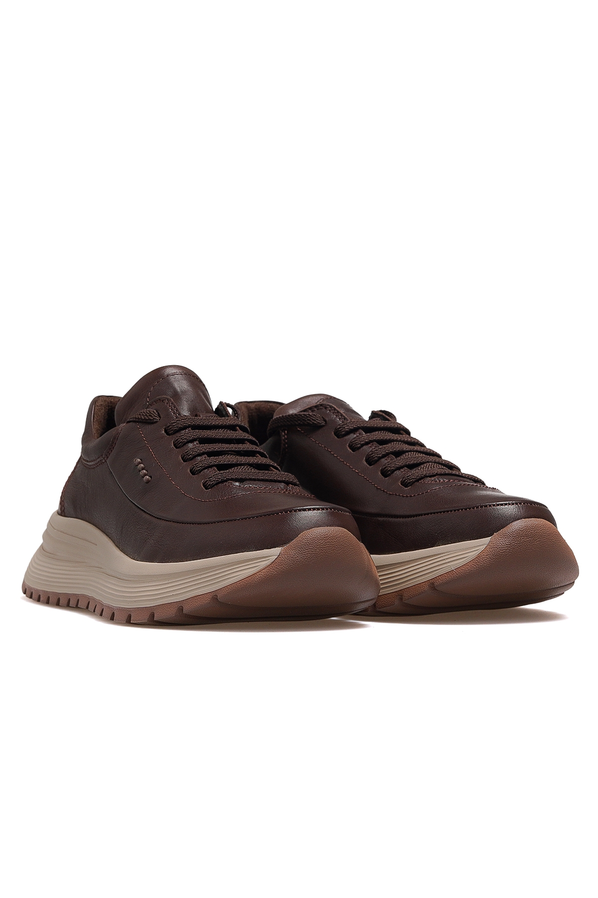 Kadın Hakiki Deri Casual Günlük Ayakkabı 25k D25ka-3795 Z Kahve - Görsel 6