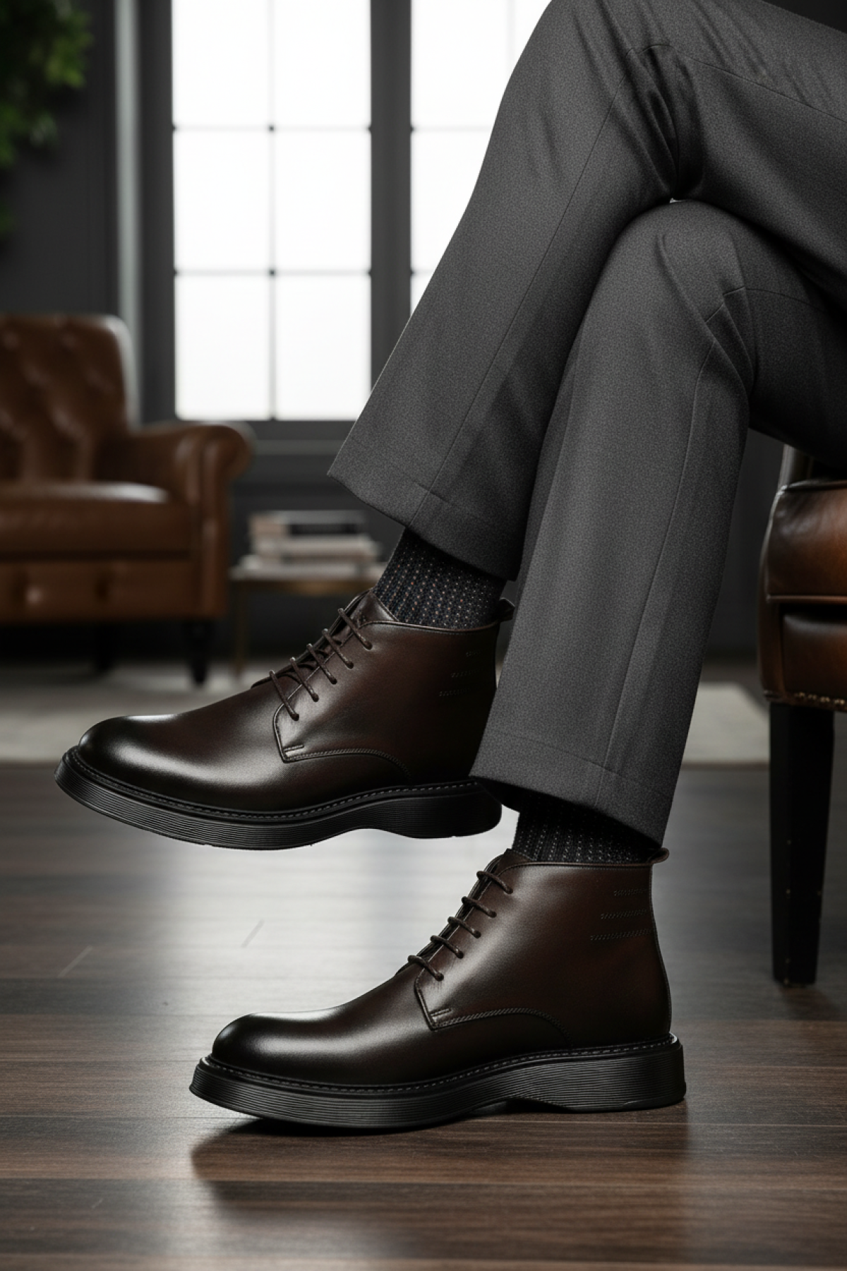 INCI RONS 4PR Kahverengi Erkek Klasik Bot - Görsel 3