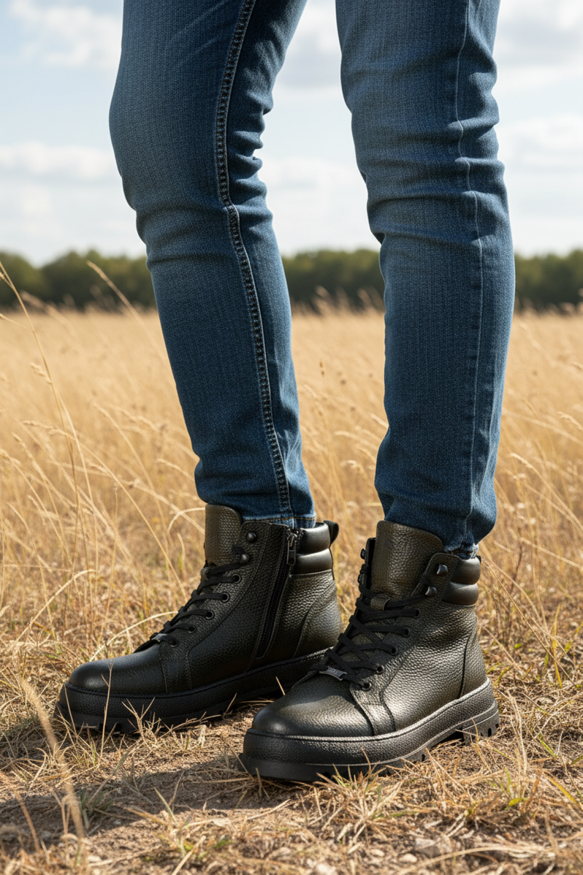 INCI ZAREN 4PR Haki Erkek Biker Bot - Görsel 3