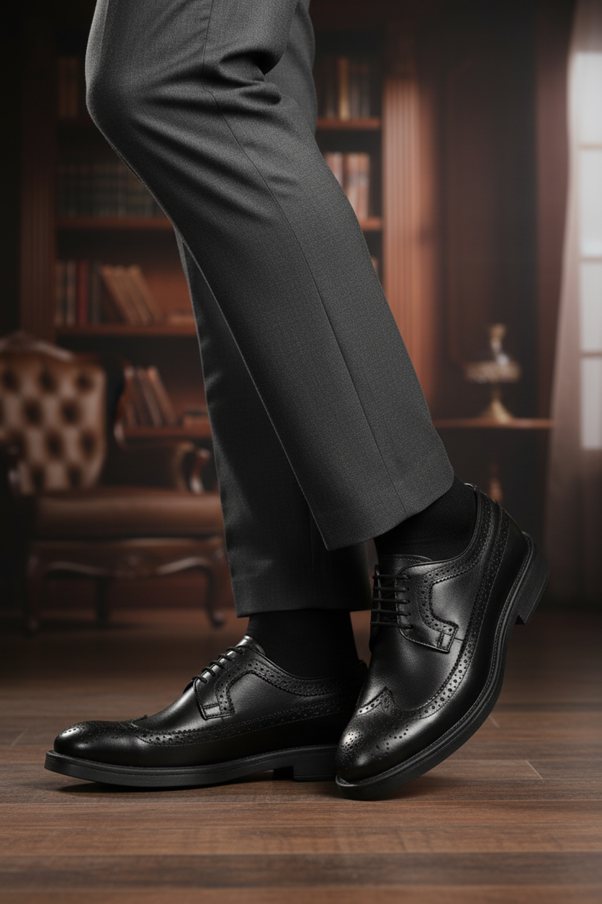 MERAM 5PR Siyah Erkek Klasik Ayakkabı - Görsel 3