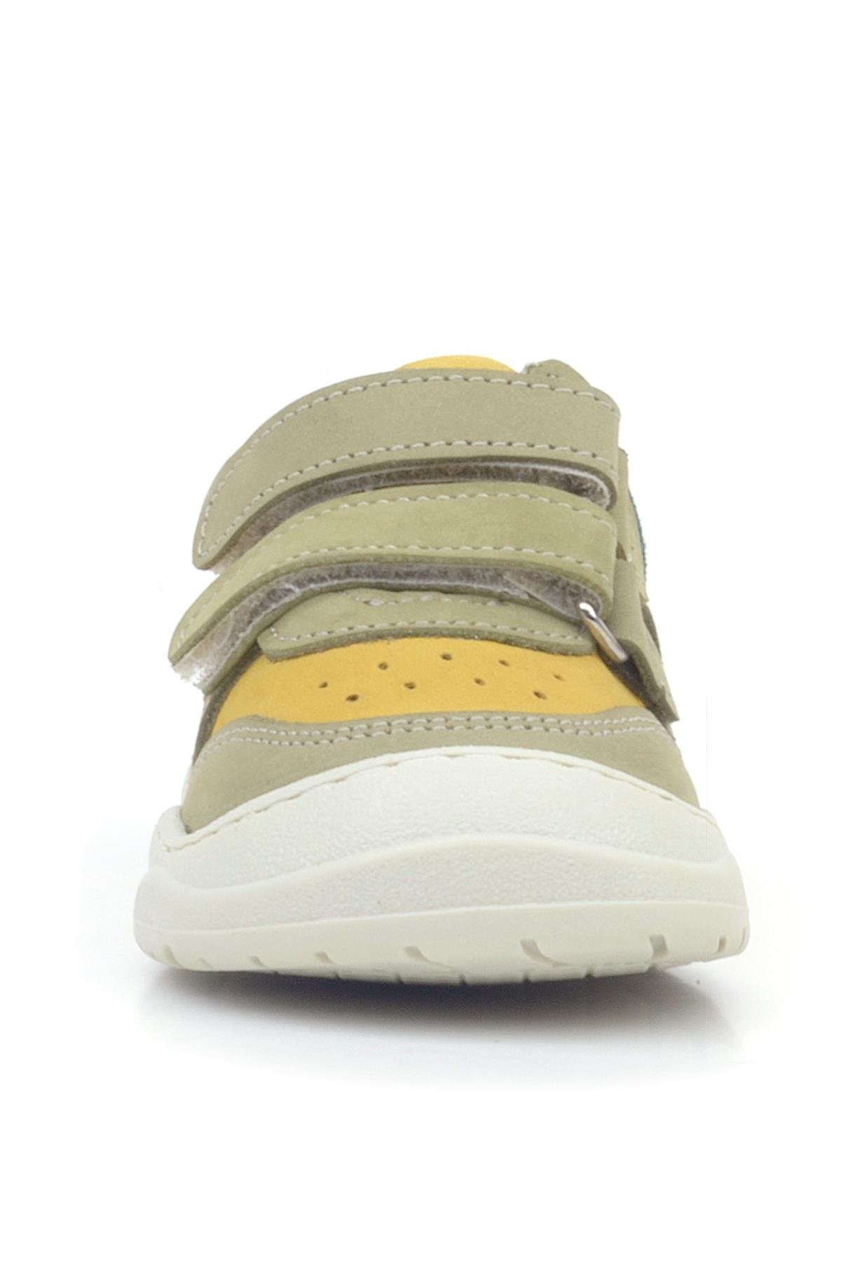 Schaggy Hakiki Deri Sarı Yeşil Bebek Spor Ayakkabı - Görsel 5
