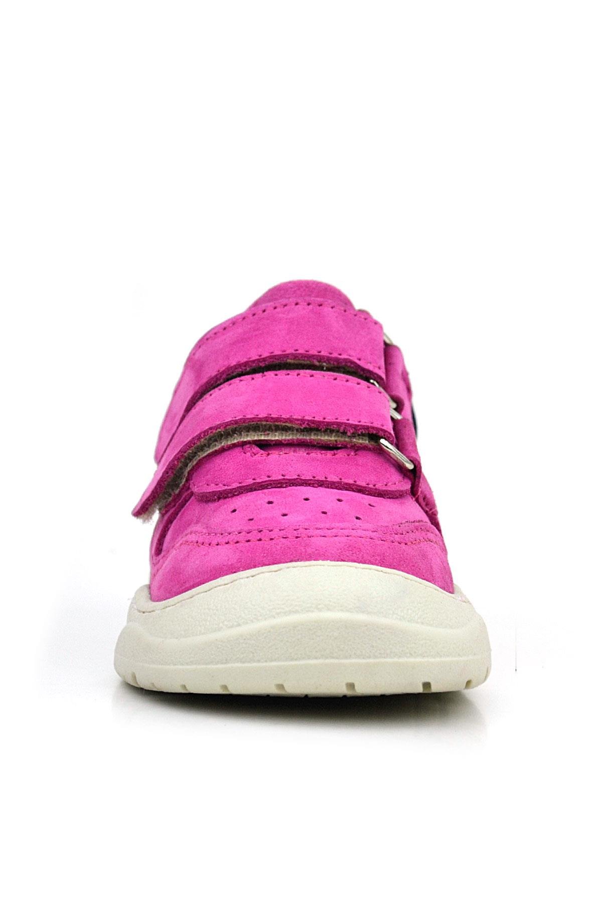 Schaggy Hakiki Deri Fuşya Mavi Bebek Spor Ayakkabı - Görsel 5