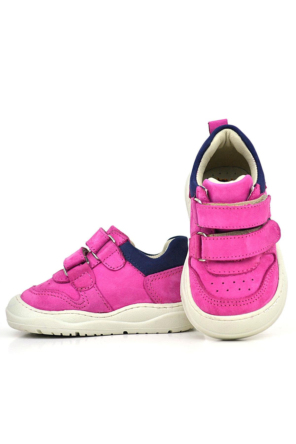 Schaggy Hakiki Deri Fuşya Mavi Bebek Spor Ayakkabı - Görsel 8