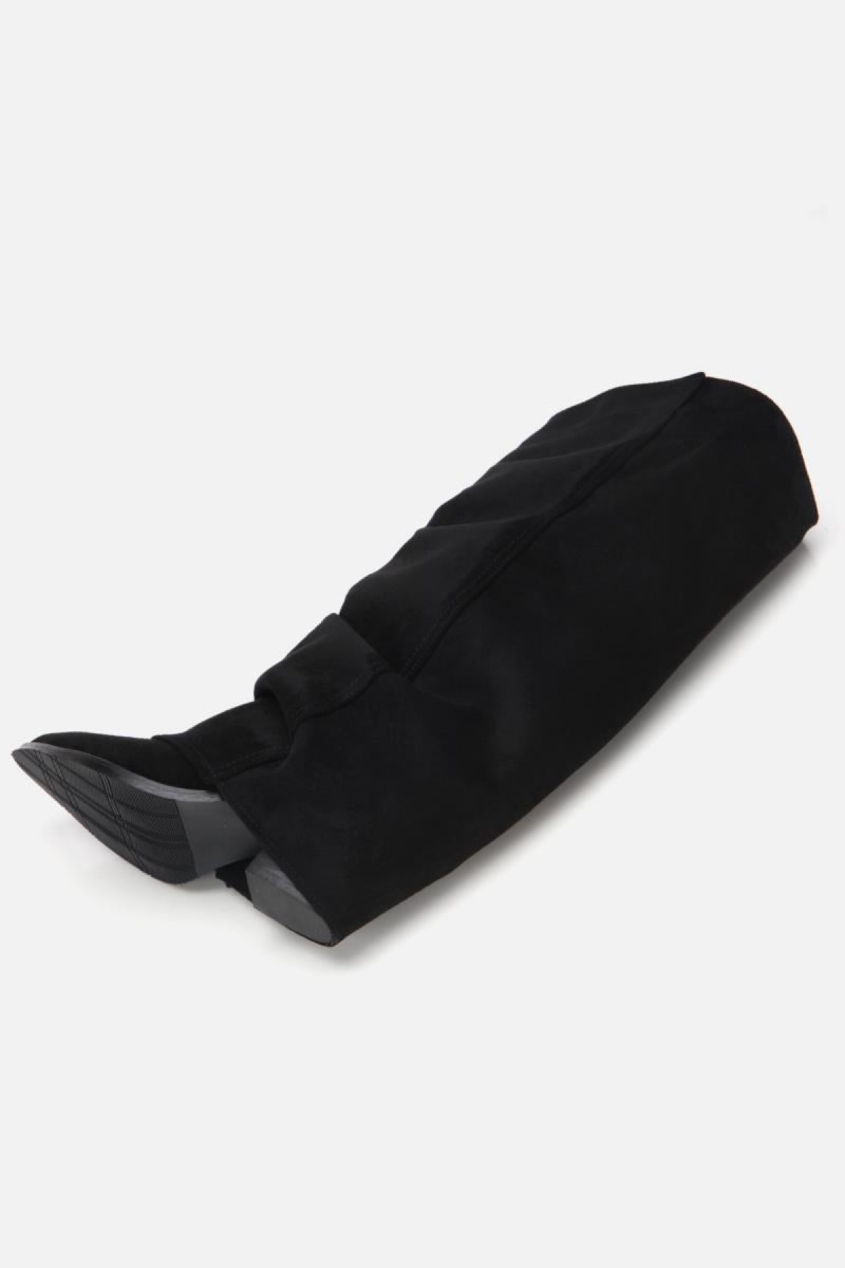 Kadın Süet Siyah Dikiş Detaylı Western Kalın Topuklu Çizme - Görsel 7