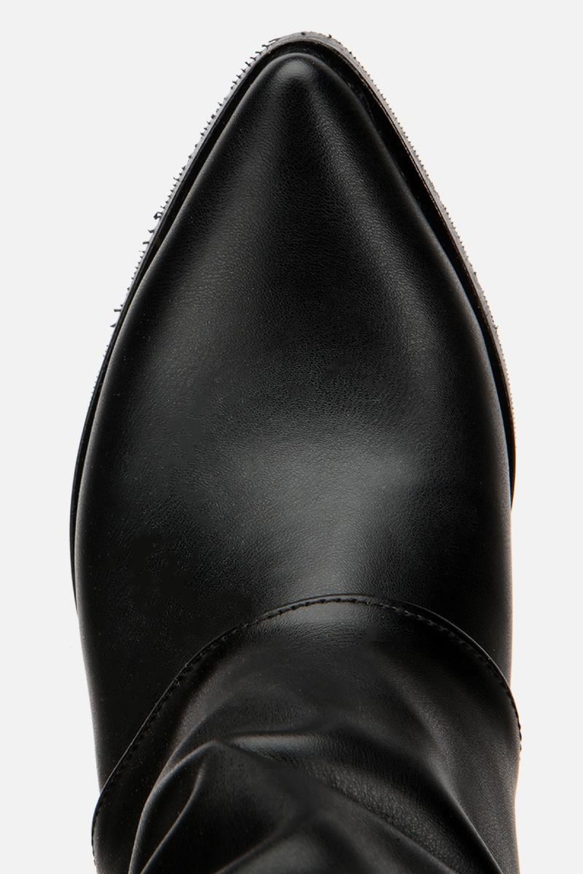 Kadın Siyah Tokalı Diz Altı Kalın Topuklu Çizme - Görsel 7