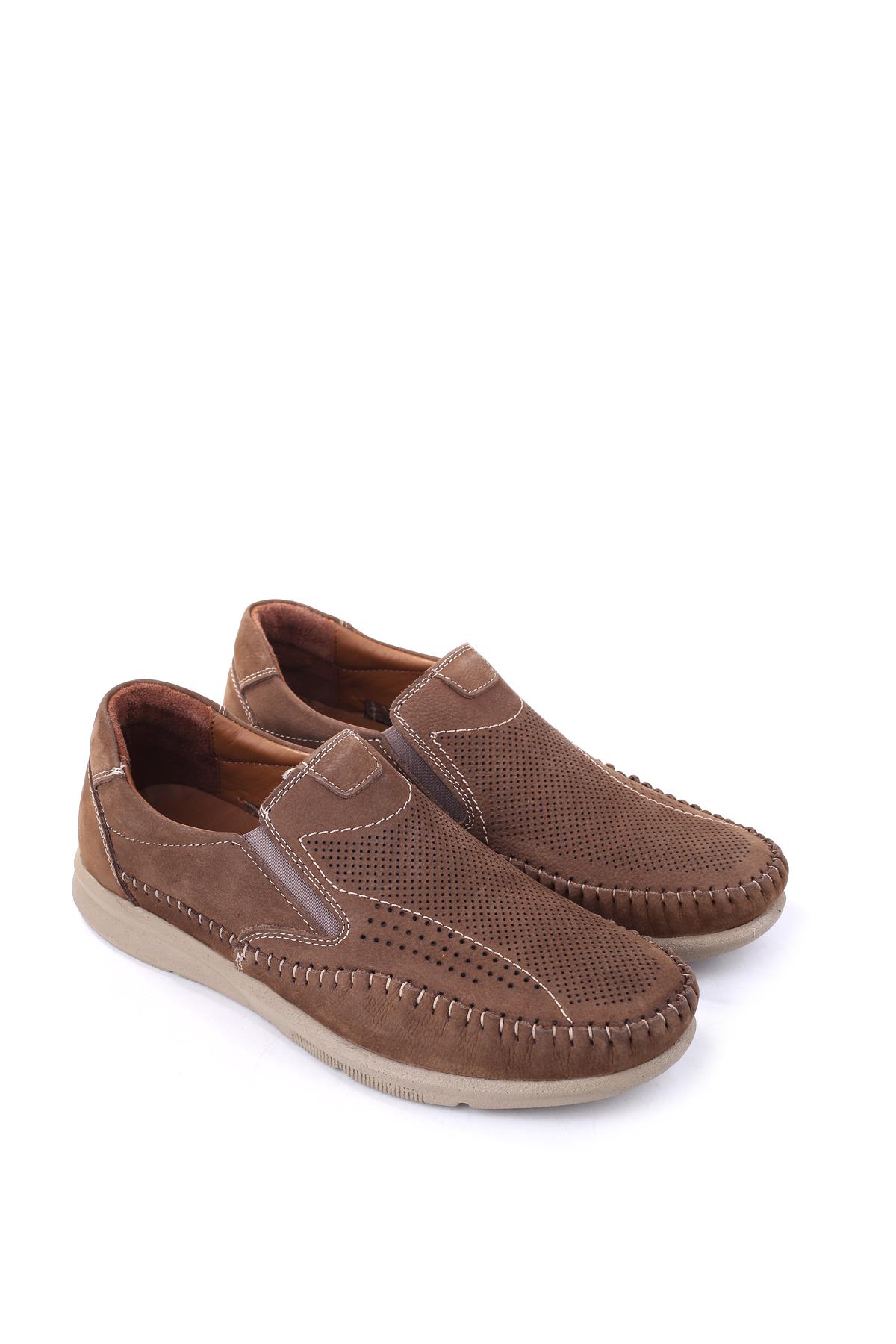 250 Erkek Hakiki Deri Bağcıksız Ortopedik Günlük Ayakkabı - Görsel 3