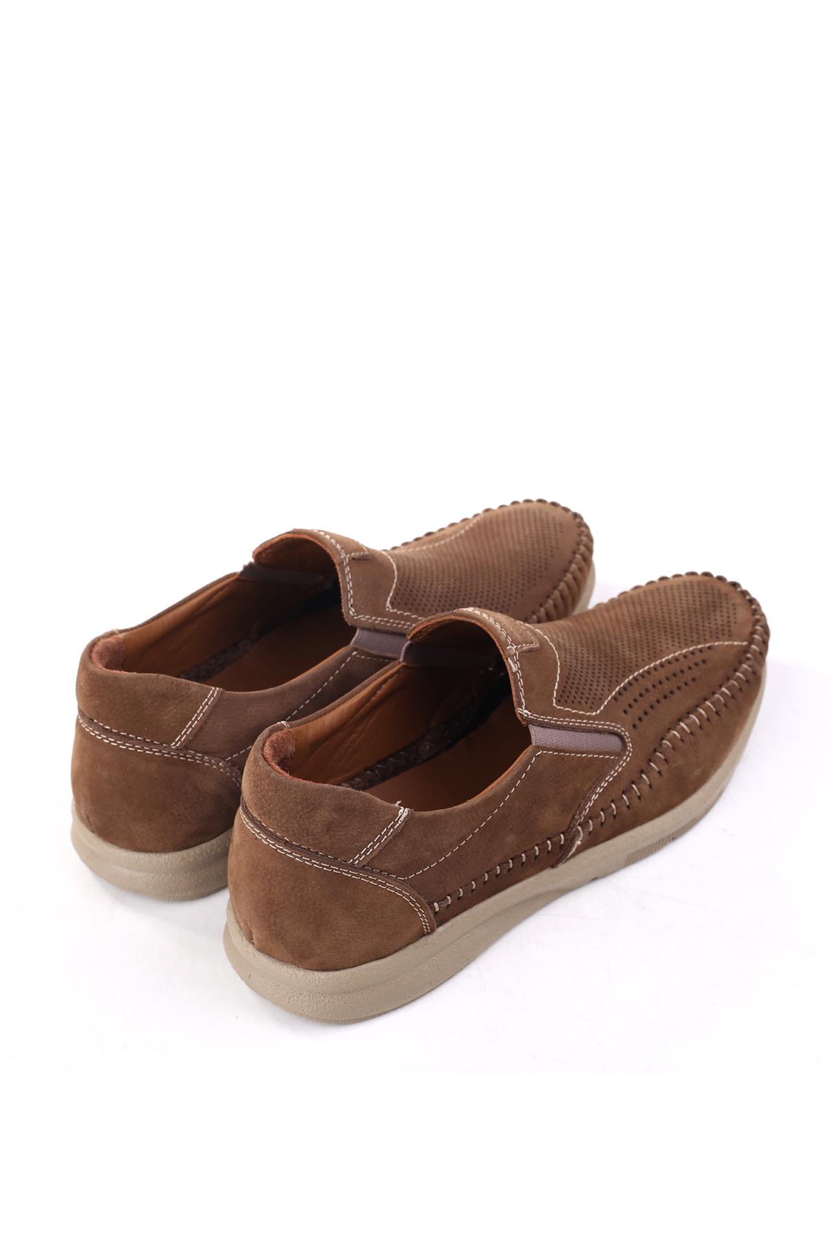 250 Erkek Hakiki Deri Bağcıksız Ortopedik Günlük Ayakkabı - Görsel 5