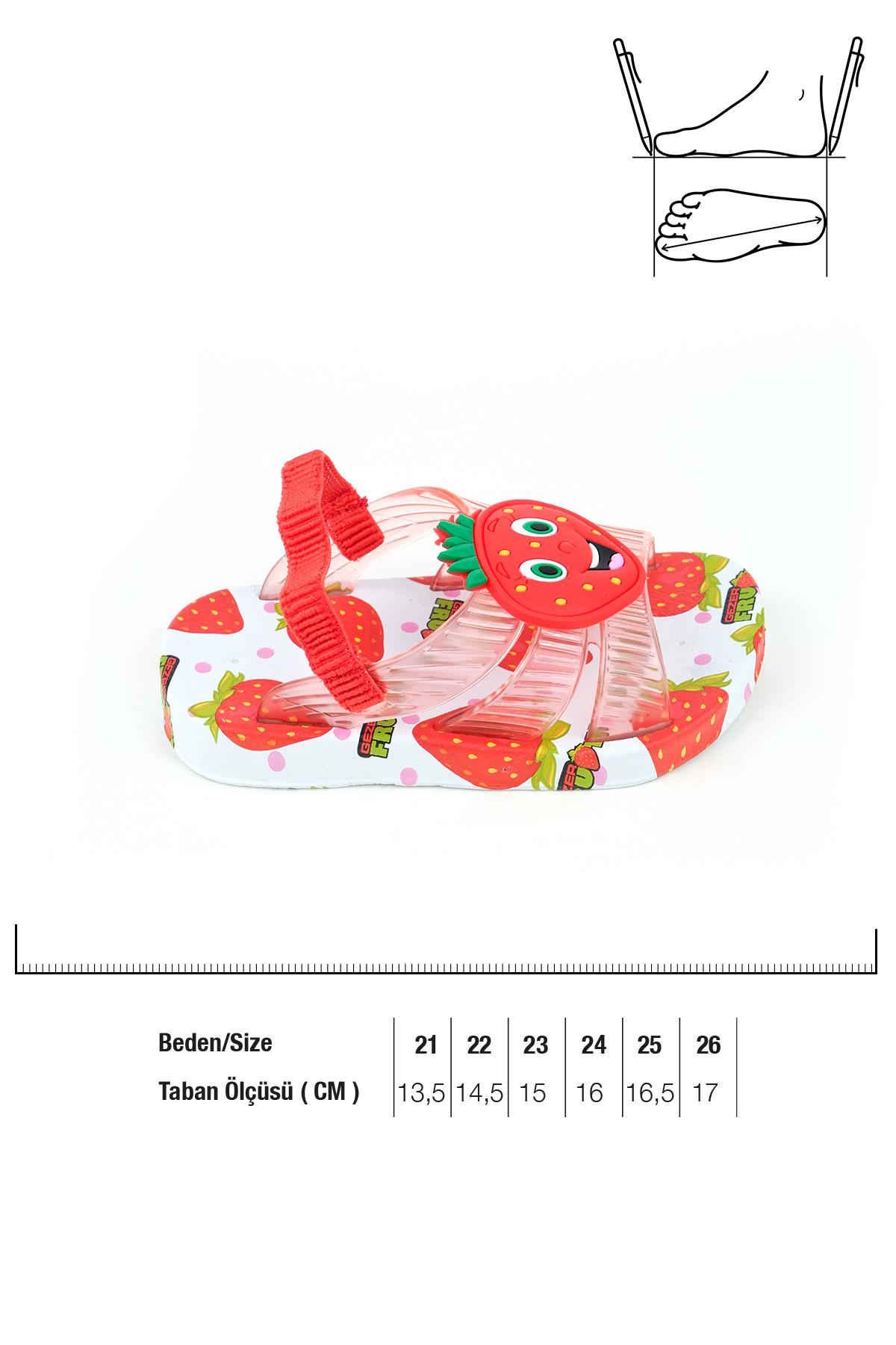 14167 Kız Bebe Islak Zemine Uygun Havuz Plaj Terlik-Sandalet - Görsel 3