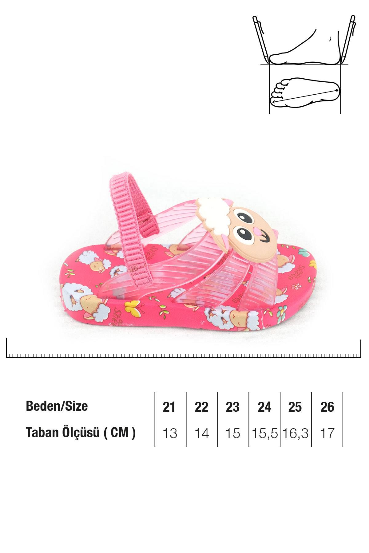 15133 Kız Bebe Islak Zemine Uygun Havuz Plaj Terlik-Sandalet - Görsel 3