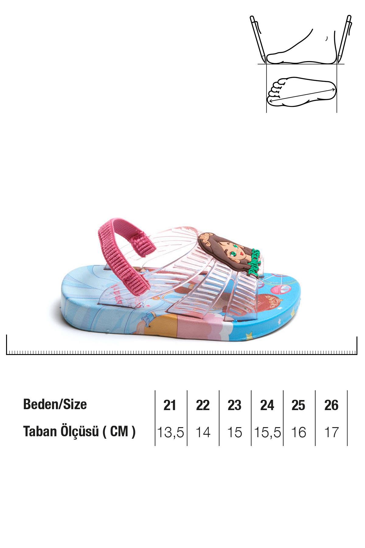 13292 Kız Bebe Islak Zemine Uygun Havuz Plaj Terlik-Sandalet - Görsel 3