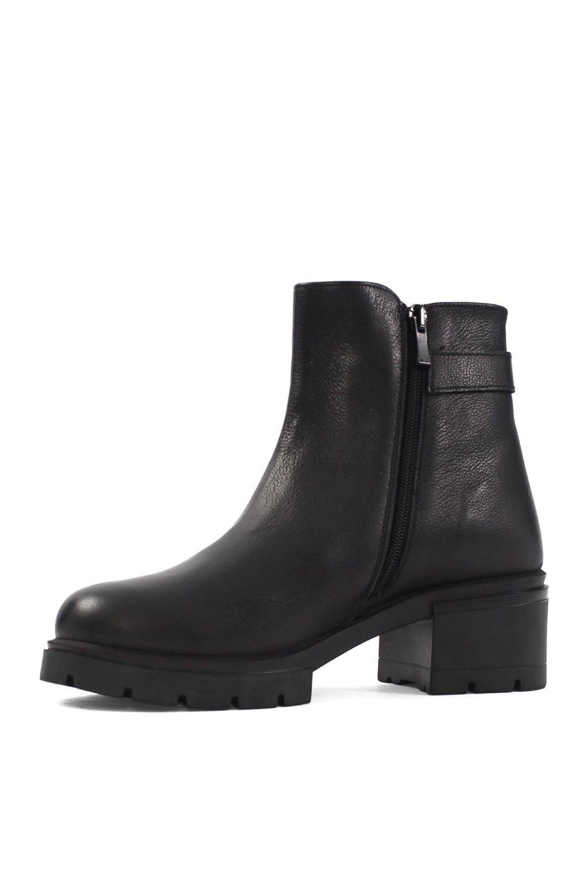 27362-1 Termo Taban 5,5 cm Topuklu Hakiki Deri Günlük Kadın Bot - Görsel 7