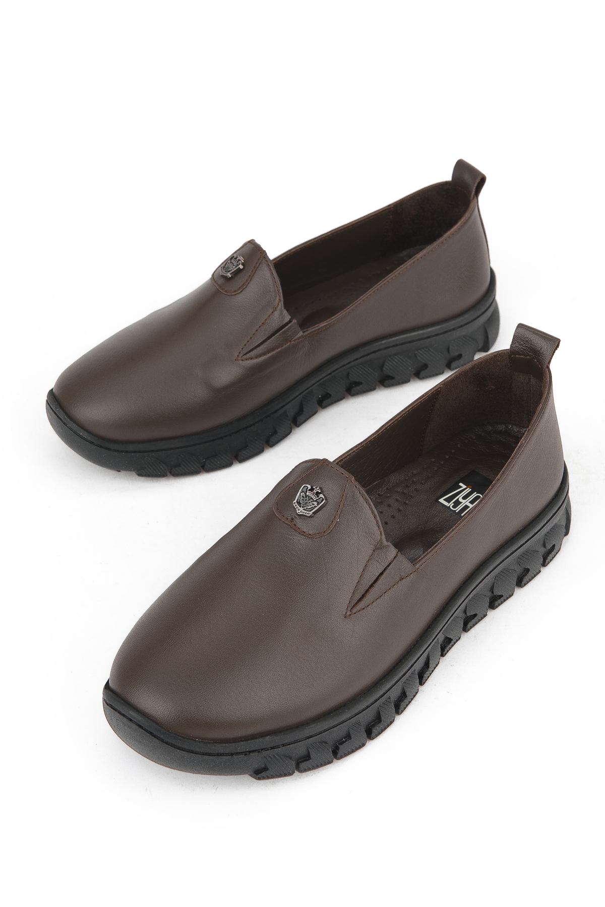 Kadın Hakiki Deri Konfor Ayakkabı 153387Z02025 Kahve - Görsel 6