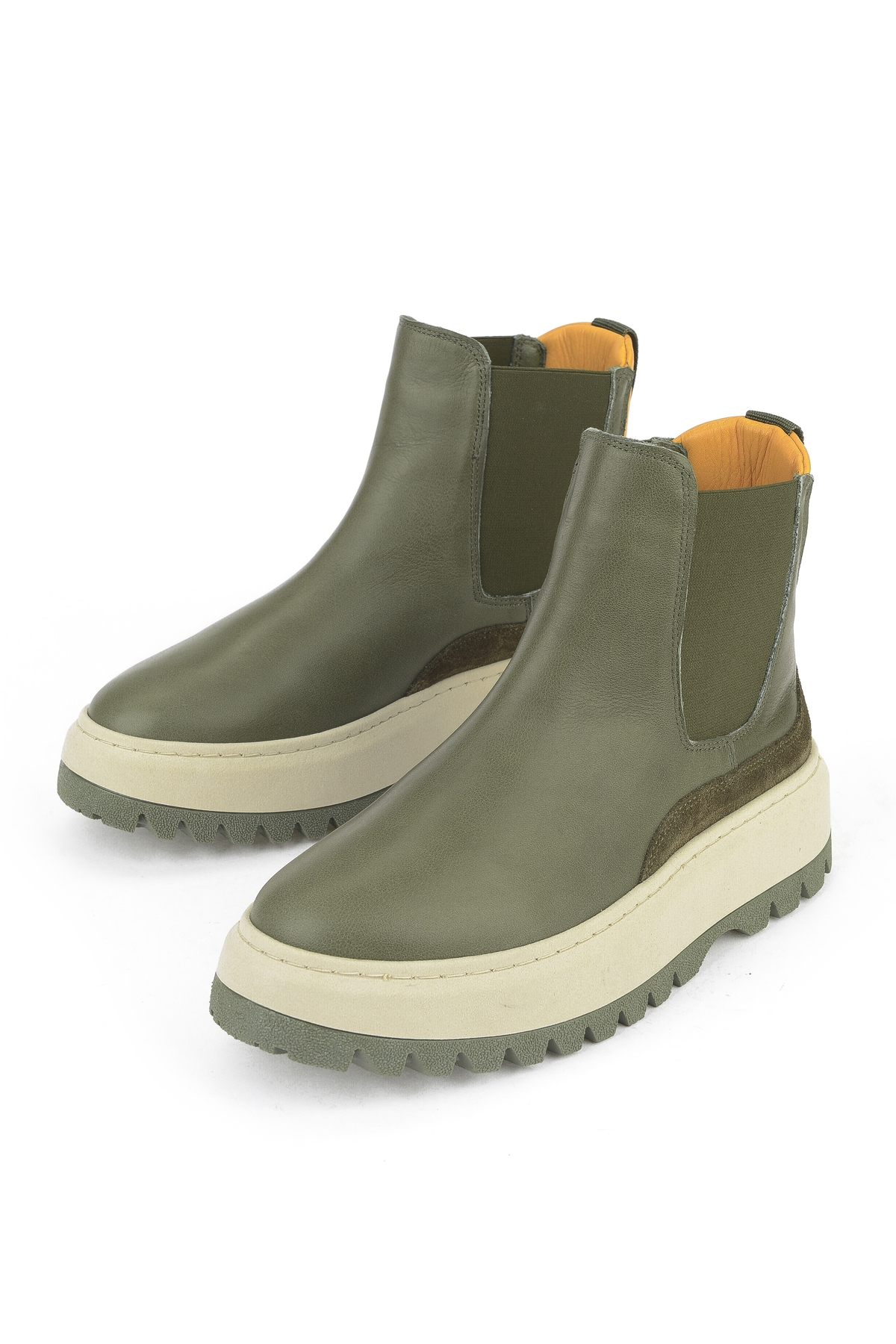 Kadın Hakiki Deri Bot 1531020Z19402 Haki - Görsel 6